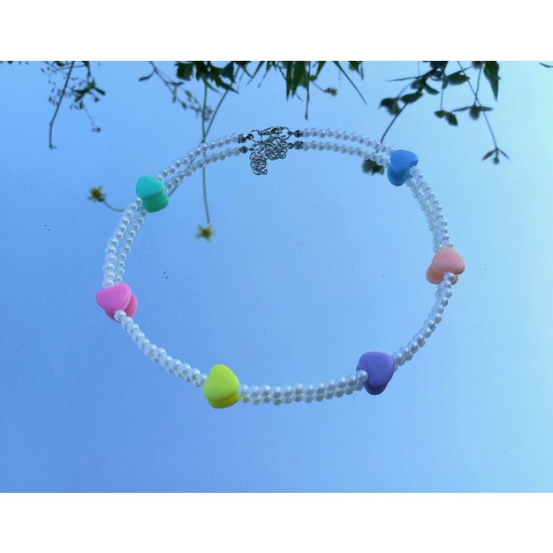 small love pearl necklace/choker | kalung mutiara love