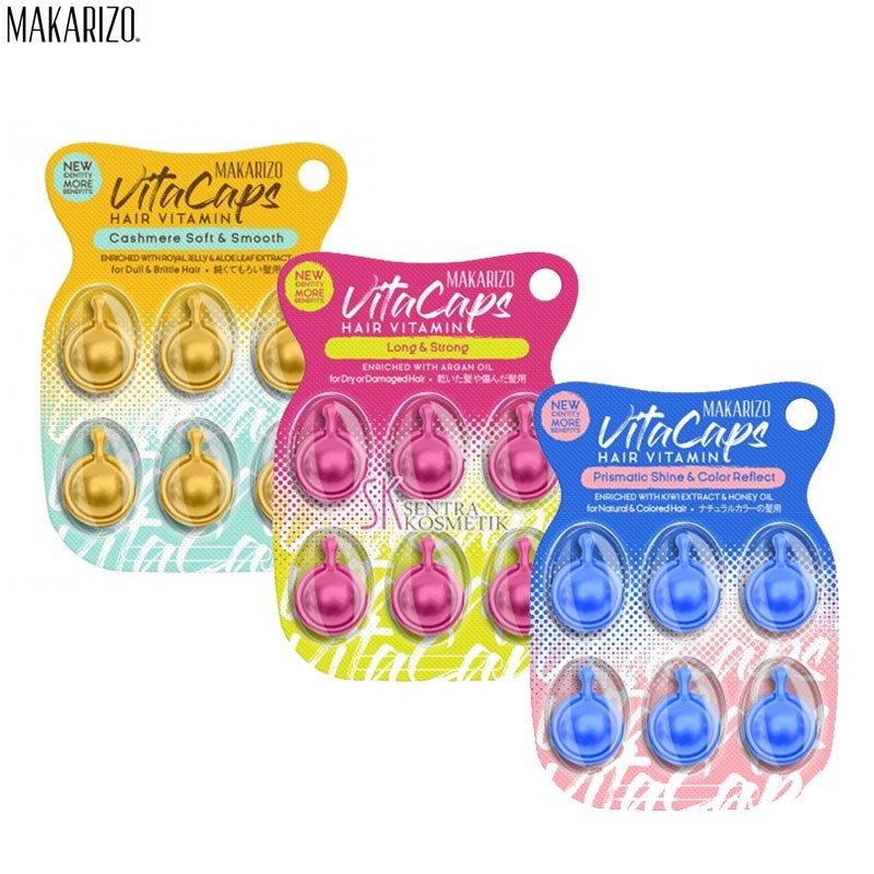 MAKARIZO Vitacaps Hair Vitamin Rambut Kapsul 6x1ml-1