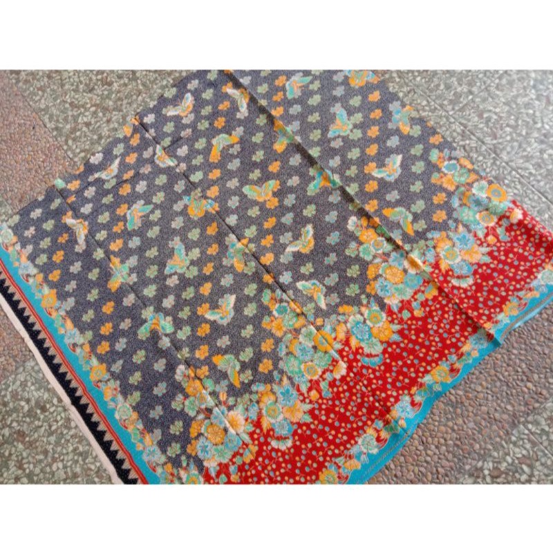 kain batik katun paris motif kupu miber