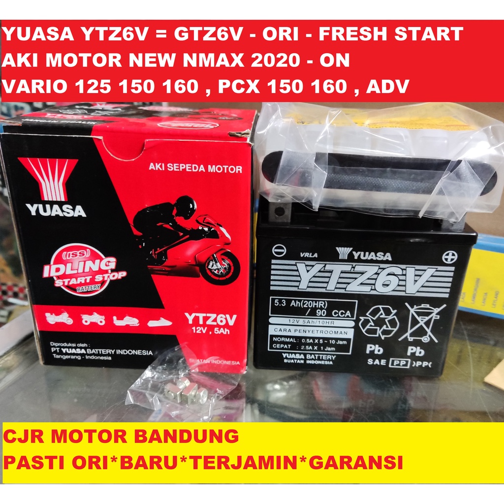 Yuasa MF YTZ6V aki ori bawaan motor Yamaha NEW NMAX N MAX Vario 150 160 125 ADV PCX 150 160 CBR 150