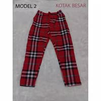 TBI Celana Tartan Bershka Loli Pant Plaid Trouser Celana Chinos Baggy