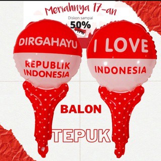 BALON PENTUNGAN FOIL HUT RI - BALON TEPUK MERAH PUTIH 17an 17AGUSTUS