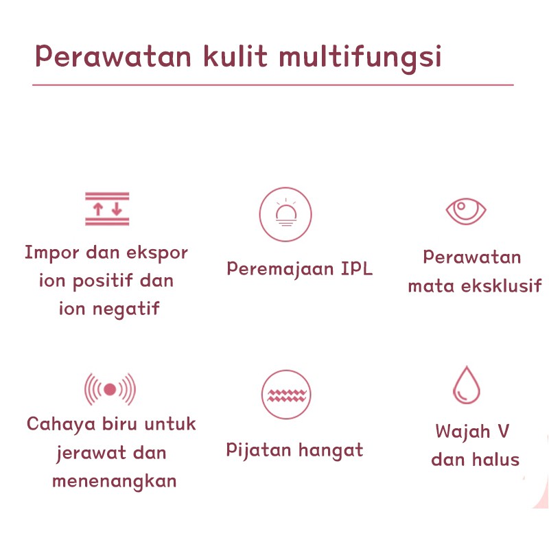 Alat Setrika Wajah 3 In 1 Pemijat Perawatan Kulit Anti Anging Facial Massage Hot Cold Hammer