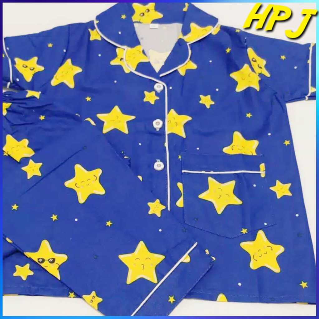 Piyama jumbo celana pendek/hotpant big size LD 130 / set baju tidur lengan pendek karakter cewek-HPJ/5L STAR NEVI