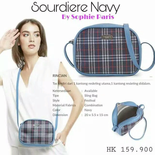 Tas Sourdiere Navy sophie paris