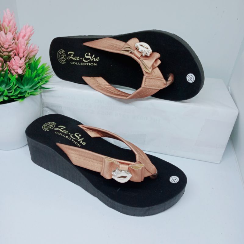 Sandal Wedges Pita Anak Pita Pinggir