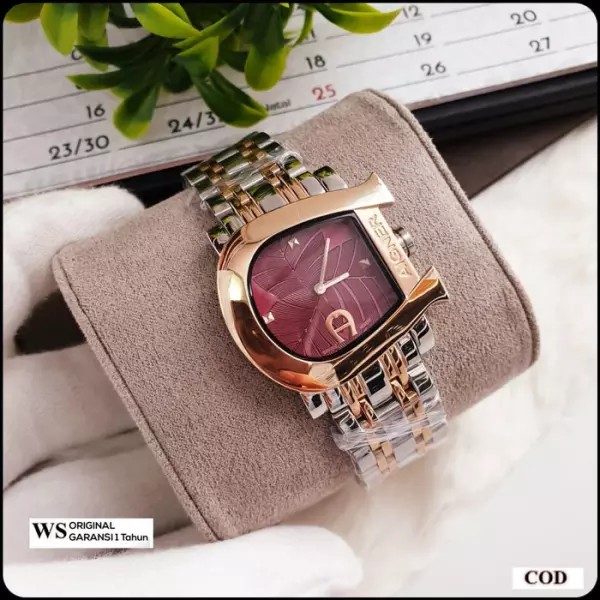 Jam Tangan Wanita Aigner Original Type : A1800 Baterai