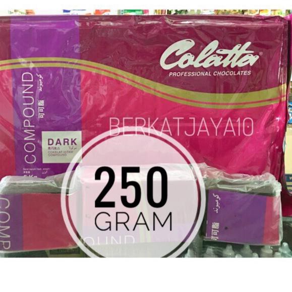 

(MEGA SALE) >>!! 504VNS 250 Gram COLATTA Chocolate Compound Dark Coklat Batang