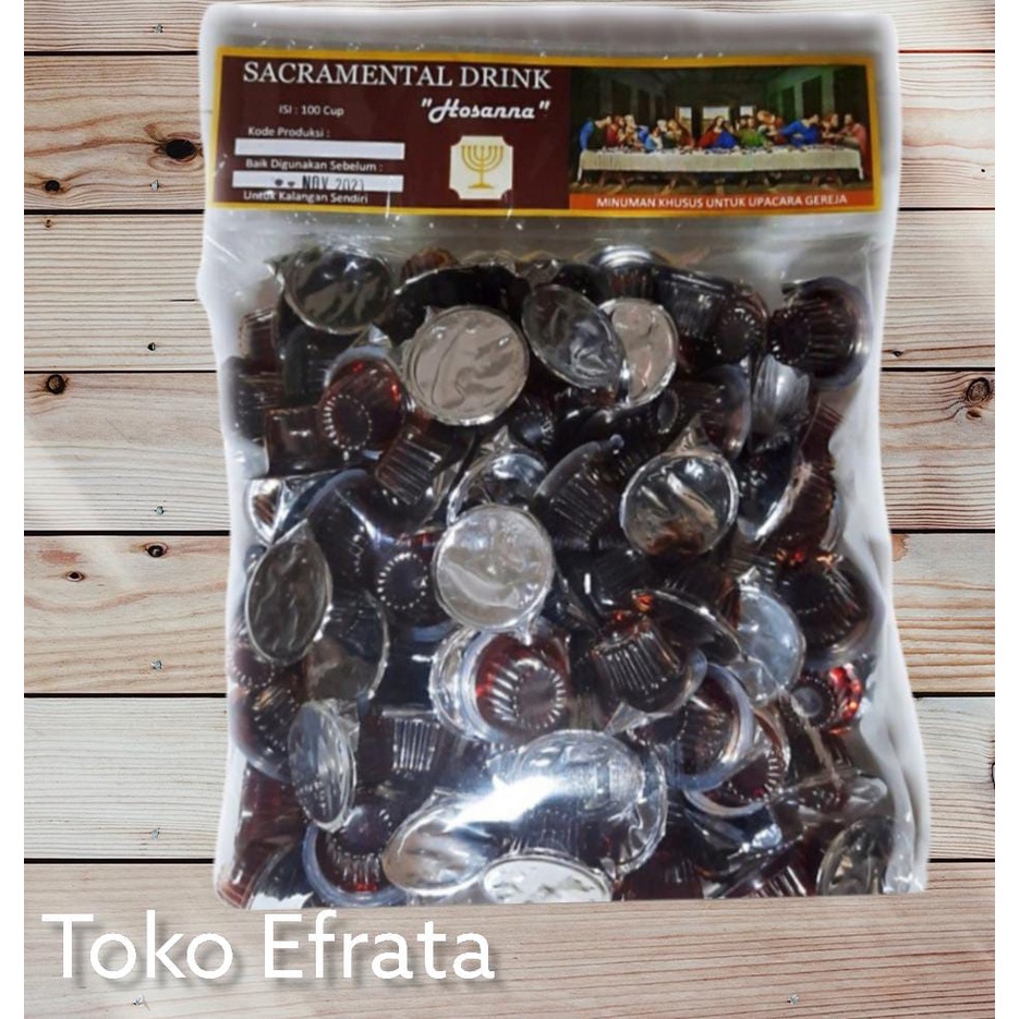 

ANGGUR PERJAMUAN KUDUS isi 100pcs HOSANNA (NON ALKOHOL)