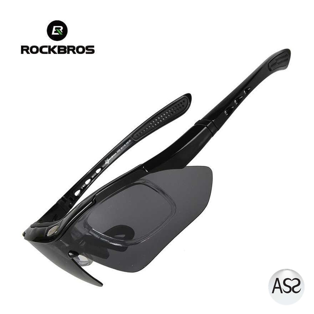 ASS Shop - Rockbros Kacamata Sepeda Polarized dengan 5 Lensa Myopia - 0089