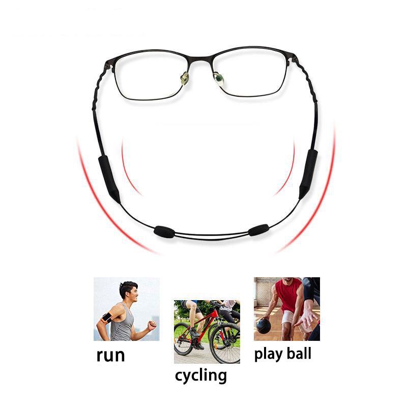 Tali Strap Pengait Kacamata Sporty Spectacles Sports Strap Adjustable Stretch Silicone Grip