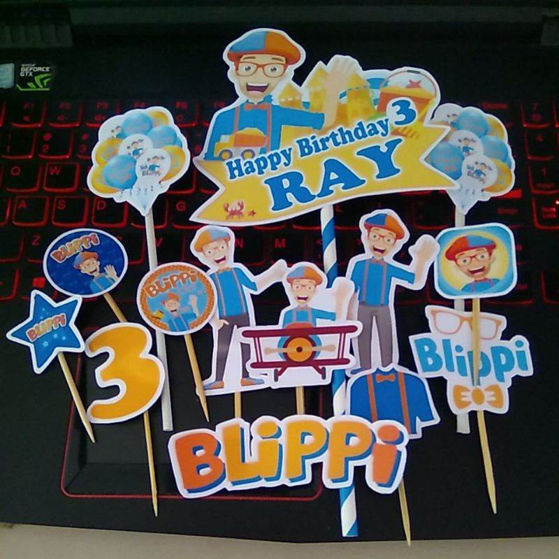 cake topper hiasan kue blippi blipi 070722