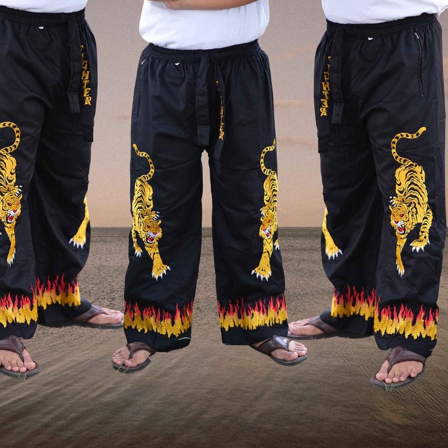 Dijamin Miring harga.. Celana Silat - Celana Silat Bordir - Celana Silat Hitam - Bordir Harimau - Ce