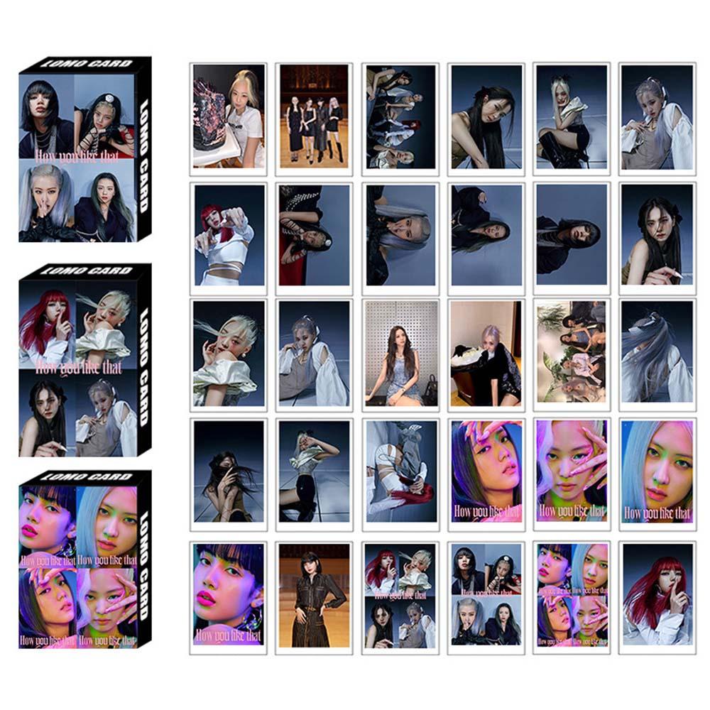 Lanfy Blackpink Kartu Pos Pesan 30PCS/Box Khusus LISA Main Song Photo Card Grup Cewek Korea Koleksi Fans Bagaimana Anda Suka Itu Blackpink