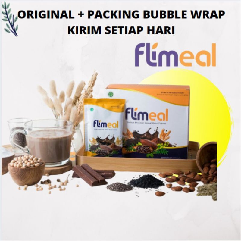 

Flimty Flimeal Pelangsing Sereal Rasa Coklat 1 Box 12 Sachet Original