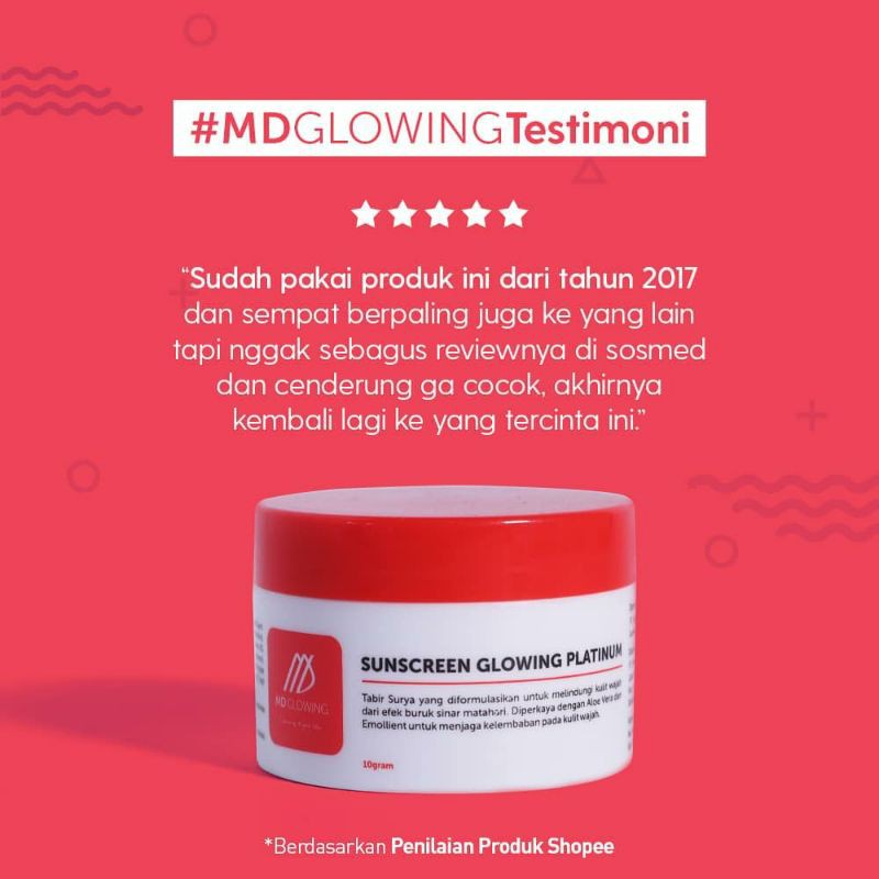 MD Glowing Sunscreen glowing platinum