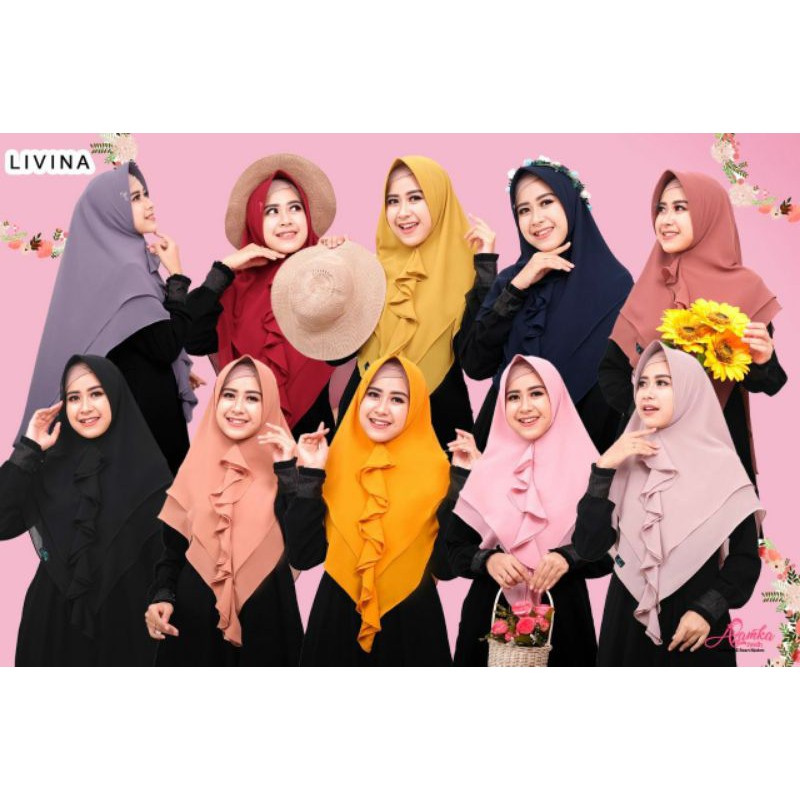 Khimar LIVINA PAD by Azamka Faidh