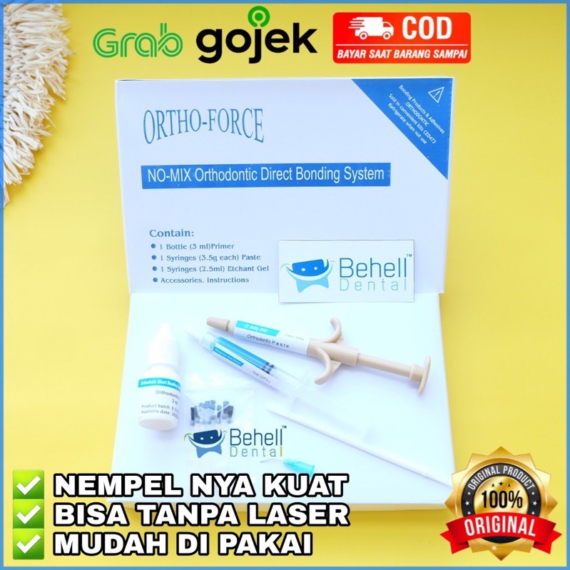 ORI LEM BEHEL ORTHO FORCE MINI | Nomix Orthoforce Kering Tanpa Laser - Perekat Kawat Gigi Bracket