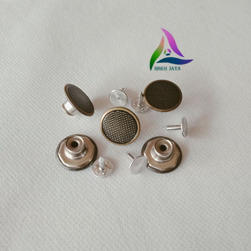 Kancing Jeans Goyang Motif Laba-laba Diameter 17 mm Antigold