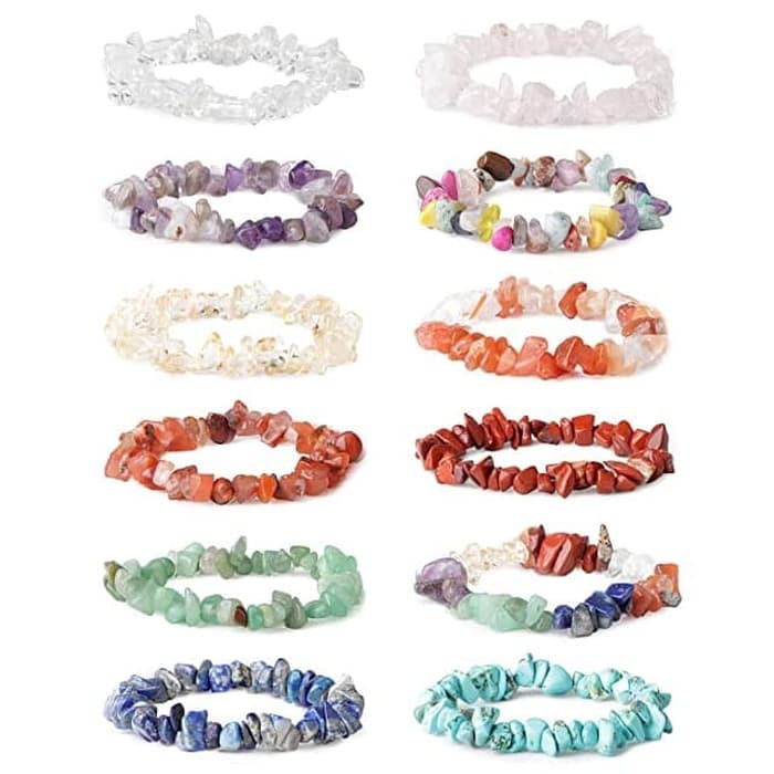 Gelang Crystal Chip 7 Chakra Stones Hq