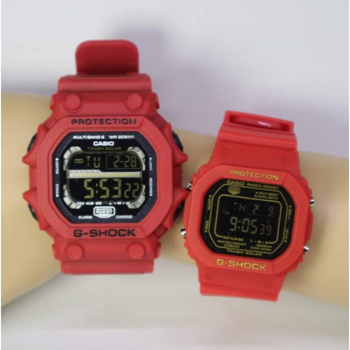 Jual BESTSELLER COUPLE JAM TANGAN CASIO G-SHOCK GX 56 & GLS 5600 RED Terkini