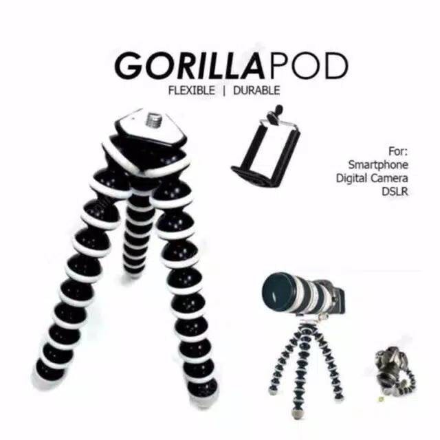 Tripod Camera &amp; Hp Gorillapod Flexible 360 Derajat Free Holder U