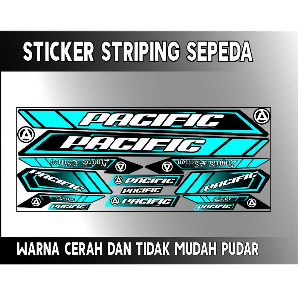 [SKU PRODUK : QR7WW] STIKER VARIASI STRIPING BIKE-SEPEDA PASIFIC BMX