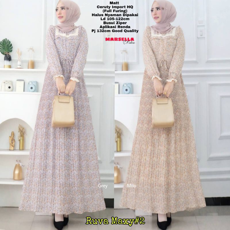 Anindya Marsella Ruva Maxy#2 Gamis Dress Original Terbaru