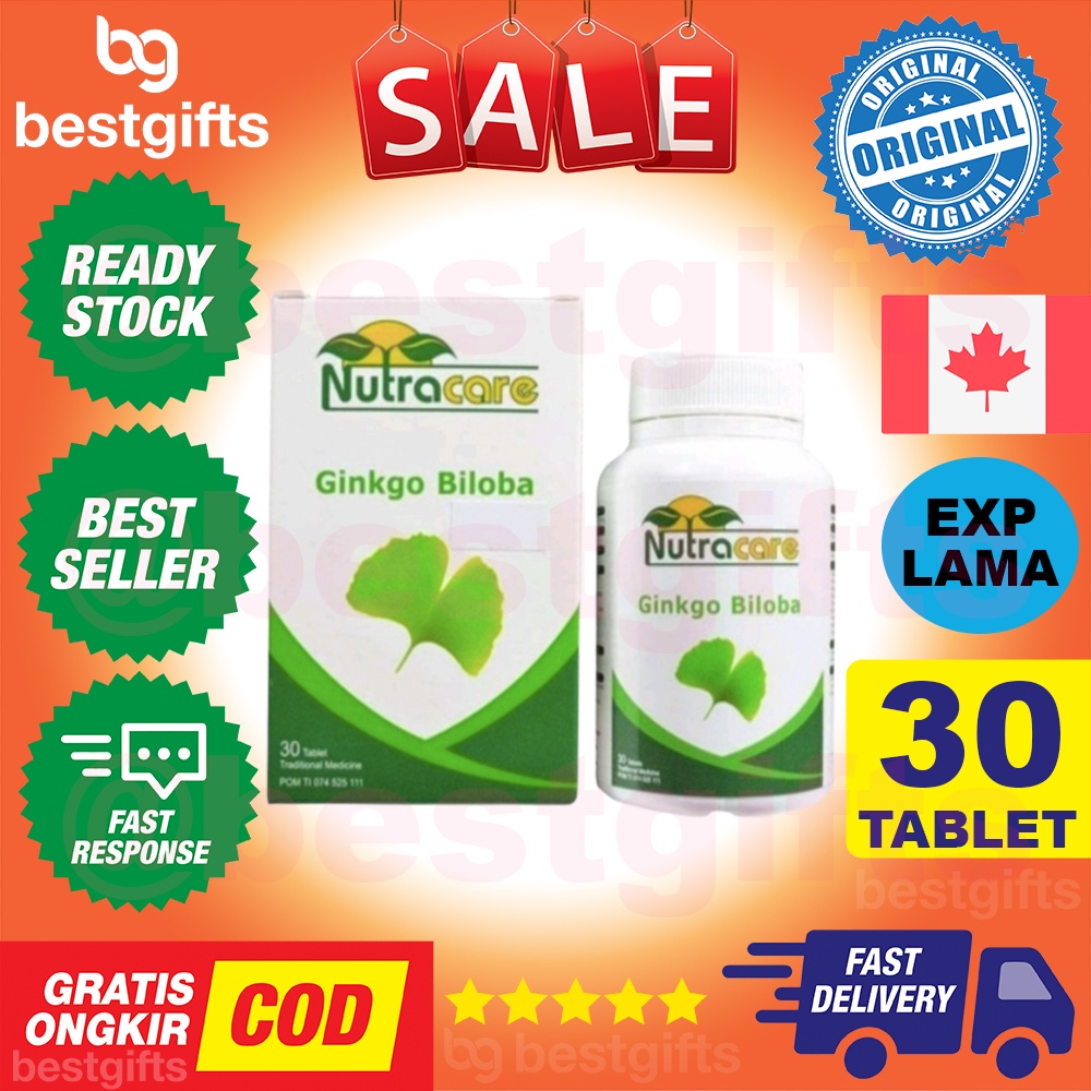 NUTRACARE NUTRA CARE GINKGO BILOBA GINKO GINGO GINGKO EKSTRAK DAYA INGAT OTAK ALIRAN DARAH LANCAR 30 TABLET