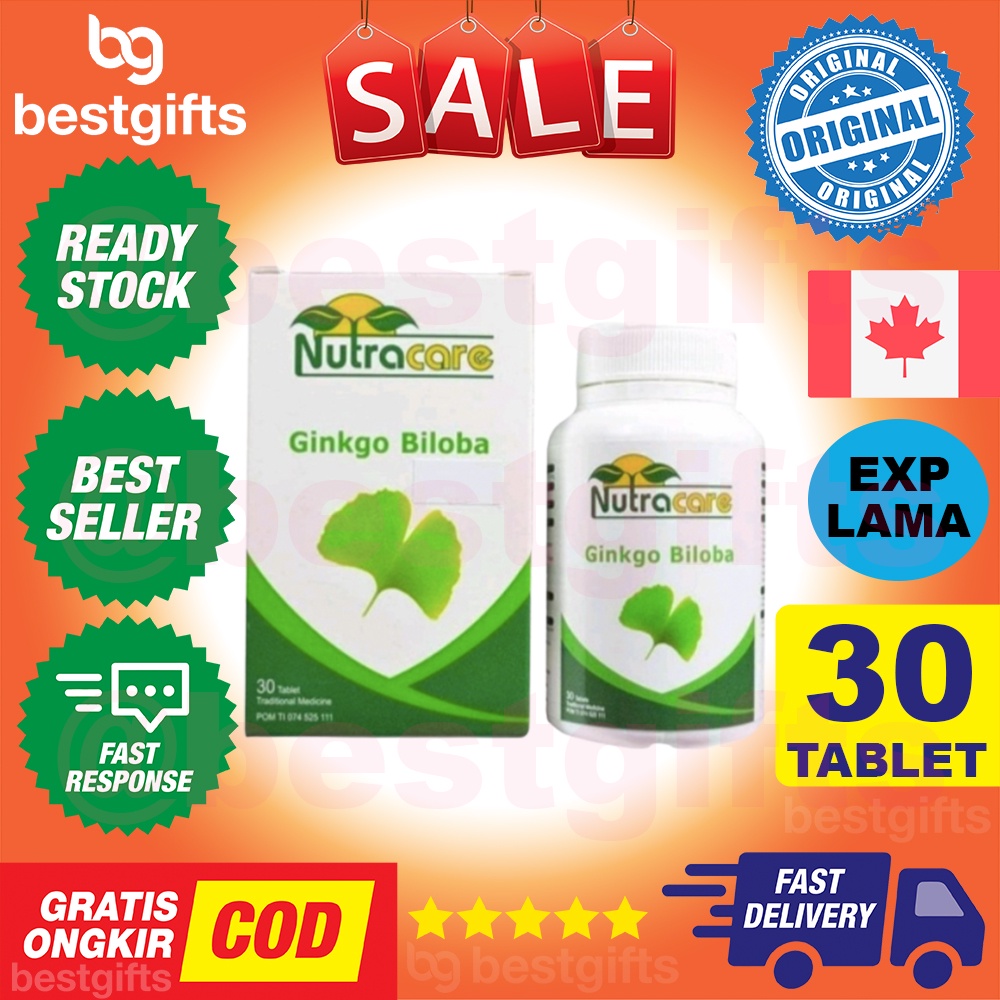 NUTRACARE NUTRA CARE GINKGO BILOBA GINKO GINGO GINGKO EKSTRAK DAYA INGAT OTAK ALIRAN DARAH LANCAR 30 TABLET