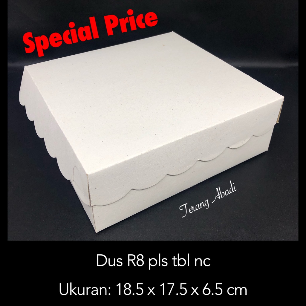 Dus Nasi Polos R8 18x18x6.5 cm / P20 tebal R10K 20 x 20 x 7 / P22 tebal R10 22x22x8 cm/ Dos Roti / Box Snack Ultah / Kotak Kue /Dus Hajatan / Dus Nasi / Box Rice