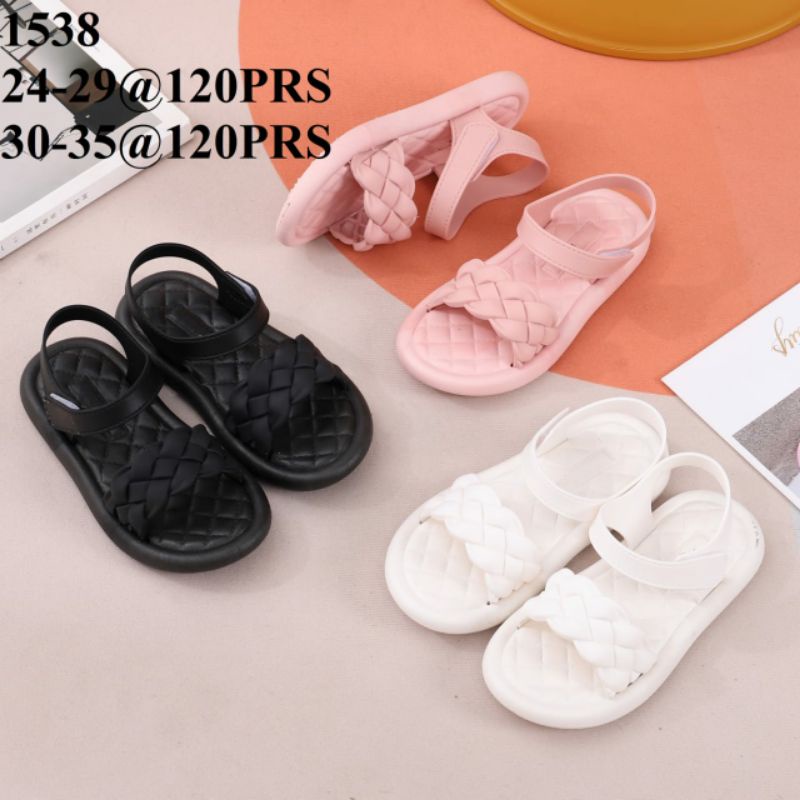 #(5) Sandal Anak Perempuan/Sandal Cewek/Sandal Tali/ Sandal Tali Kepang Jelly Anak Cewek Import (Unt