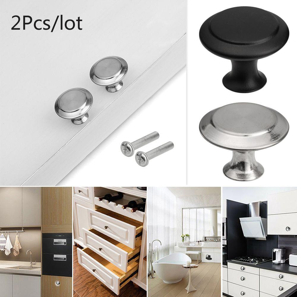 Nanas 2pcs/lot Tarikan Lemari Peralatan Dapur Bentuk Bulat Furniture Fitting Gagang Pintu Lemari