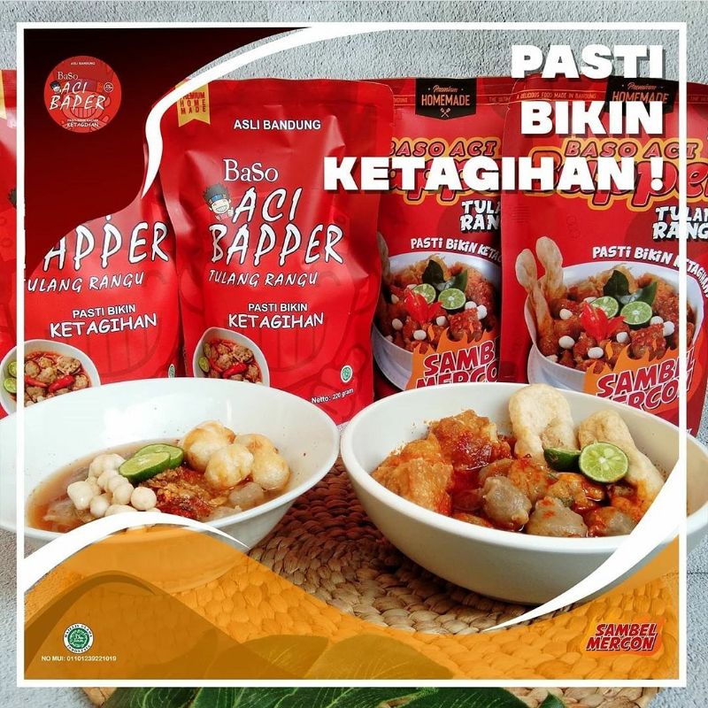 

BASO ACI BAPPER / CILOK BAPPER / SEBLAK BAPPER / BOCI ORI TULANG RANGU dan BASO ACI SAMBAL MERCON
