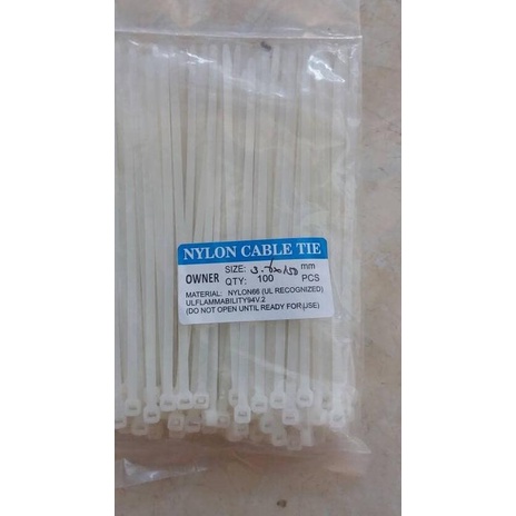 

➪ kabel ties cable tie 15cm per pak - Putih ☊