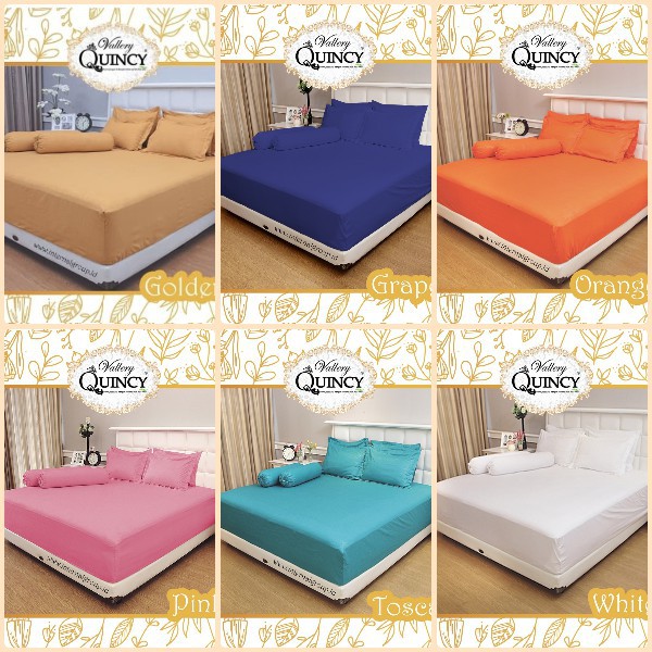 Sprei Vallery Quincy Polos Seprai Vallery Tinggi 30 Ukuran 160x200 Queen Seprei Sprey Sprei Polos