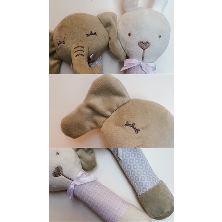 RATTLE STICK BUNNY GAJAH | mainan rattle stick stik tangan bayi teether baby | Mainan Tangan Bayi | Rattle Stick Teether