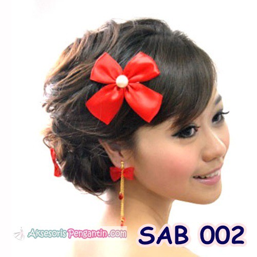 [STOK TERBATAS] AKSESORIS RAMBUT PESTA SET AKSESORIS JEPIT MERAH SAB002