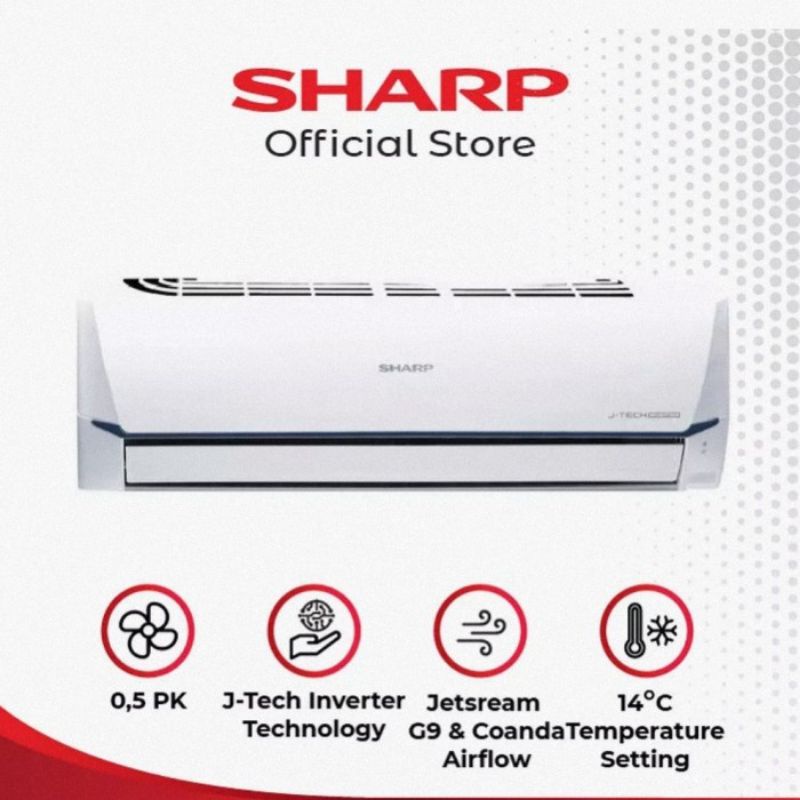 AC SPLIT SHARP JTECH INVERTER 0,5PK AH-X6VEY