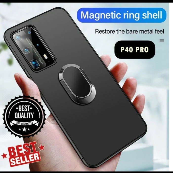 Casing Huawei P40 Pro Soft Case Ring Case Magnetic Macaron Back Cover