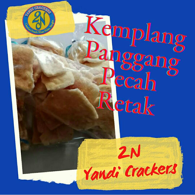 

Kemplang pecah kemplang panggang / kerupuk bangka / snack bangka / oleh oleh