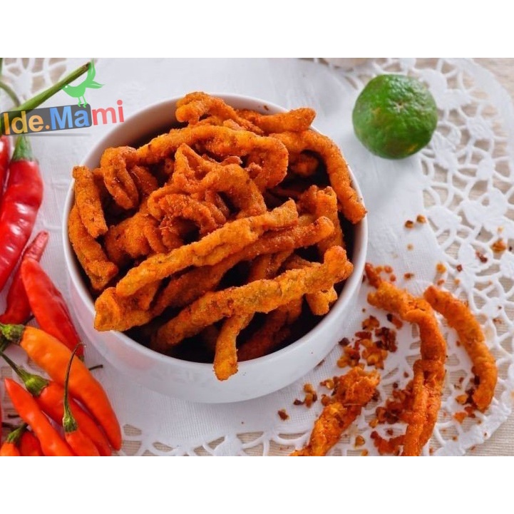 

Keripik Usus 250 gr kripik usus pedas daun jeruk 250 gram kripsus crispy 250gr