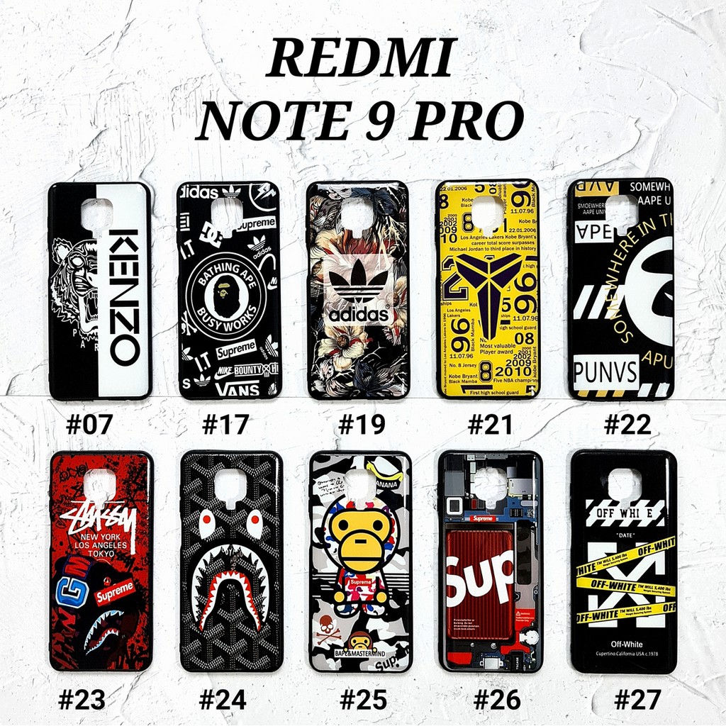 XIAOMI REDMI NOTE 3 4 4X 5A 5 PRIME 5 PRO 6 PRO 7 8 PRO 9 PRO | MAN GLOSS Soft Hard Case Bape Stussy