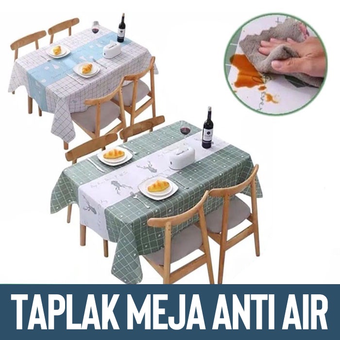 Taplak Meja Makan Anti Air / Alas Meja Makan Motif 137x180 cm / Adhis mart
