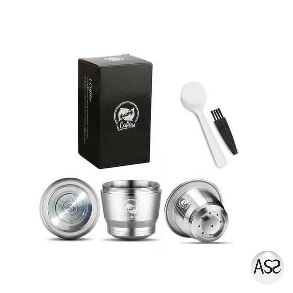 ASS Shop - ICafilas Refillable Capsule Steel with Tamper for Nespresso F456