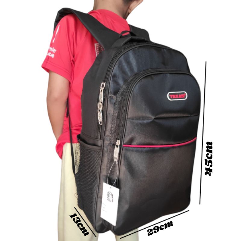 Tas ransel sekolah murah polo texas 1607 free rain cover