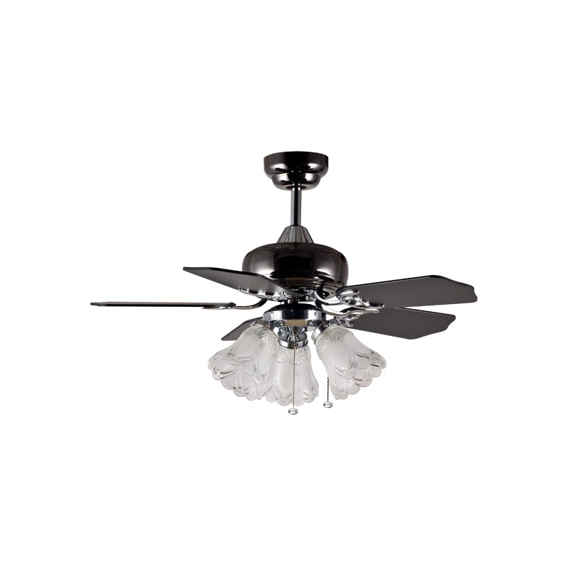 MT.EDMA 30in MIRAMAR Ceiling Fan Dekoratif (Black/Champagne) + Lampu Hias