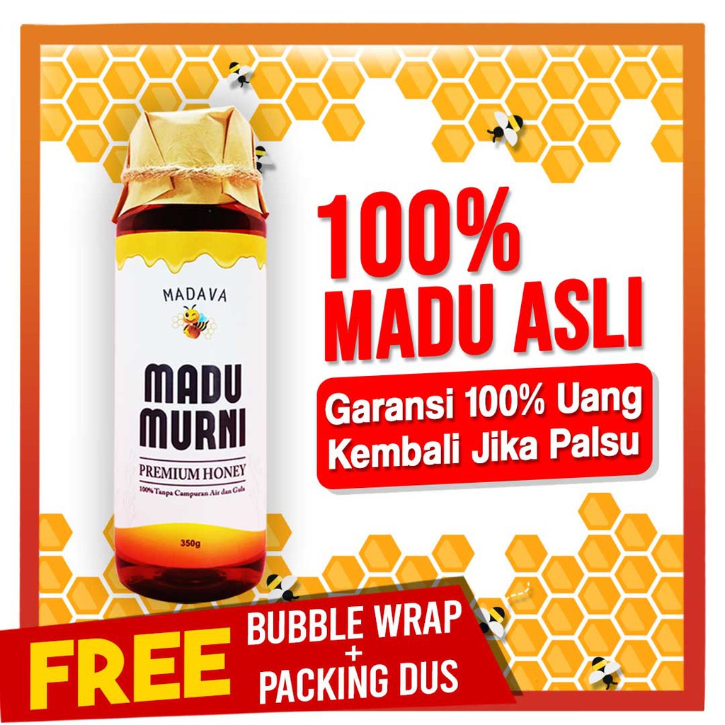 [ASLI] Madu MURNI Madava 350 gram - 100% Madu Asli - Madu Hutan - Madava Honey