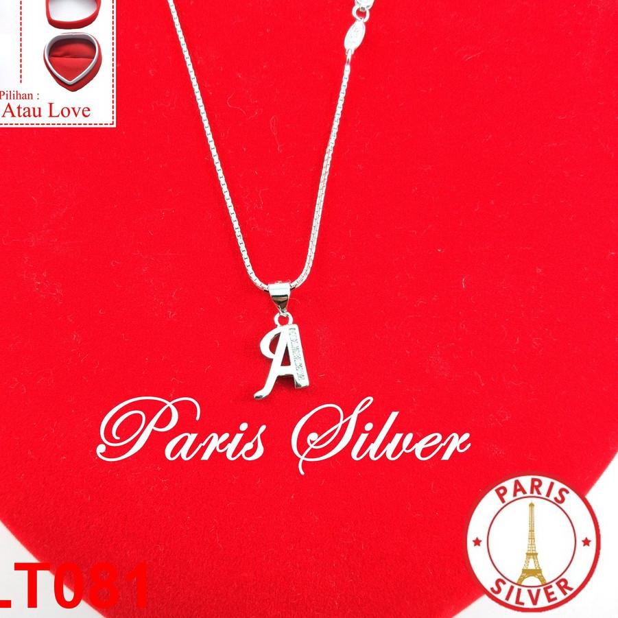 TOP SELLER - Kalung Liontin Huruf Nama Inisial Italy Cassandra Itali Perak 925 Silver asli lapis ema