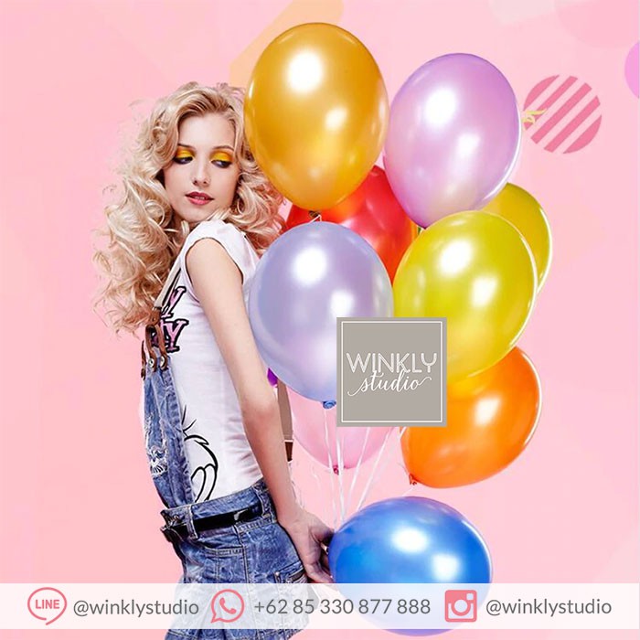 Balon Latex Metalik 12 inch / Balon Metalik / Balloon Metallic ECER SATUAN